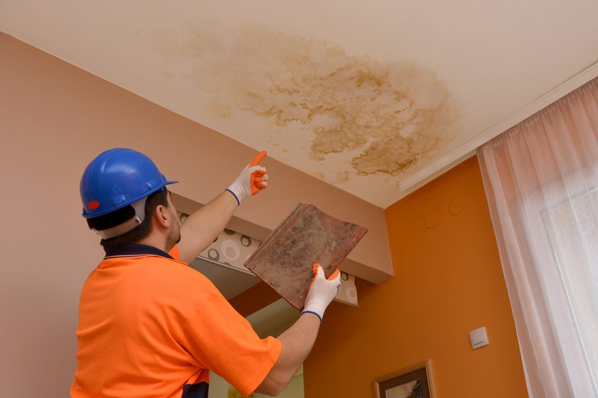 Signs of Water Damage on Ceiling